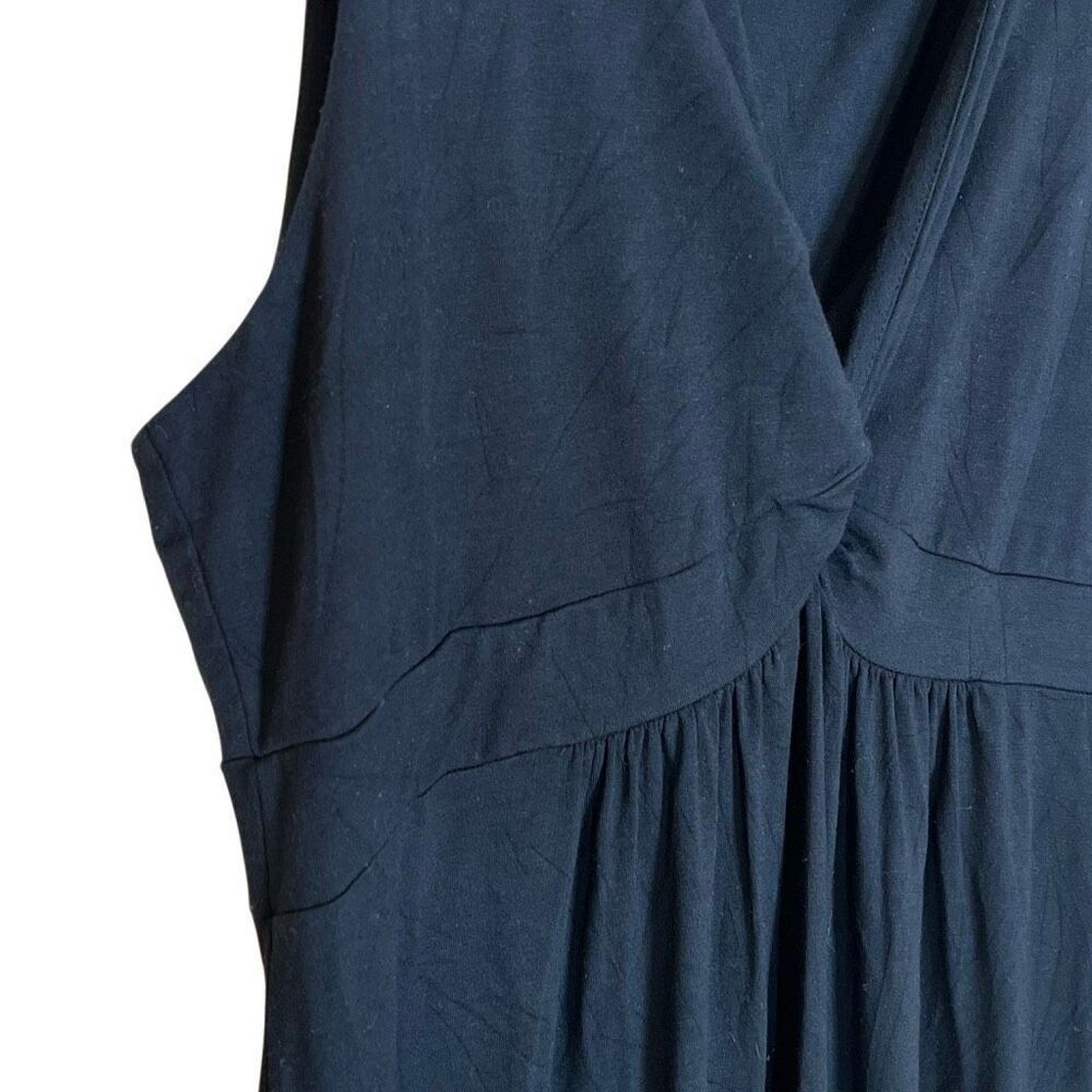 Chico's Black Sleeveless V-Neck Knot-front Maxi Dress - Picture 5 of 8